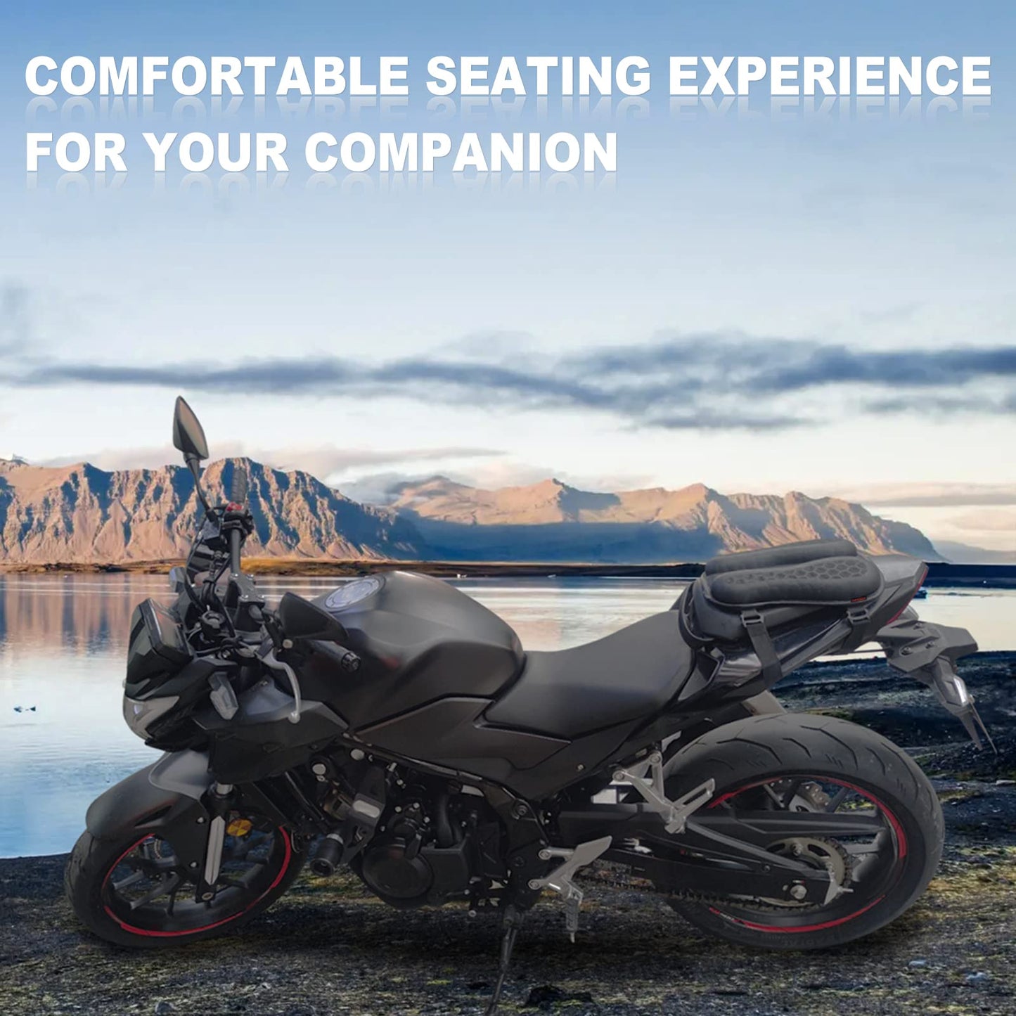 Motorcycle Passenger Seat Cushion, Shock Absorbing, Small