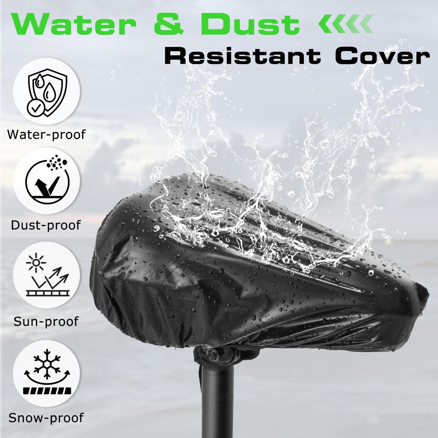 Bike Seat Cushion - Gel Padded Cover for Men Women Comfort, Extra Soft