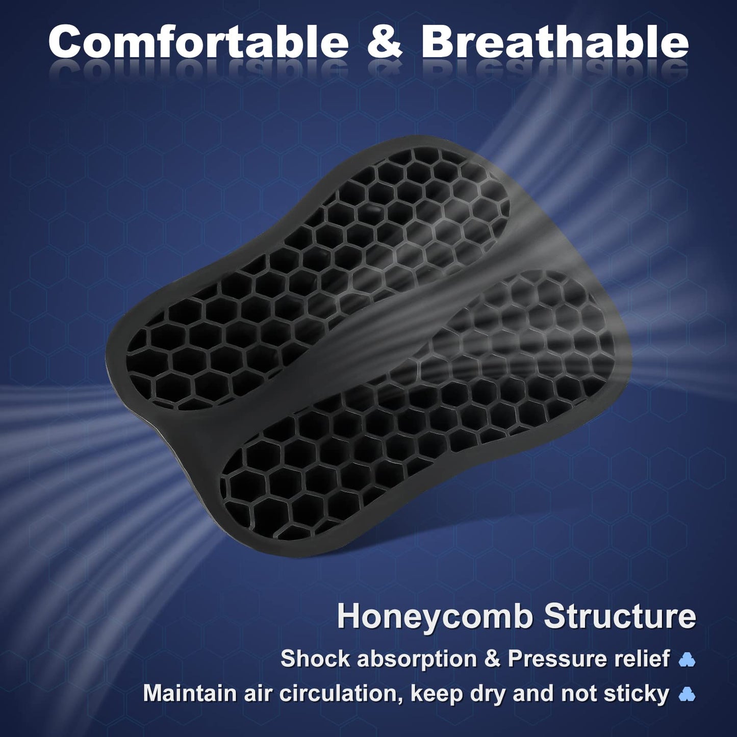 Motorcycle Passenger Seat Cushion, Shock Absorbing, Small