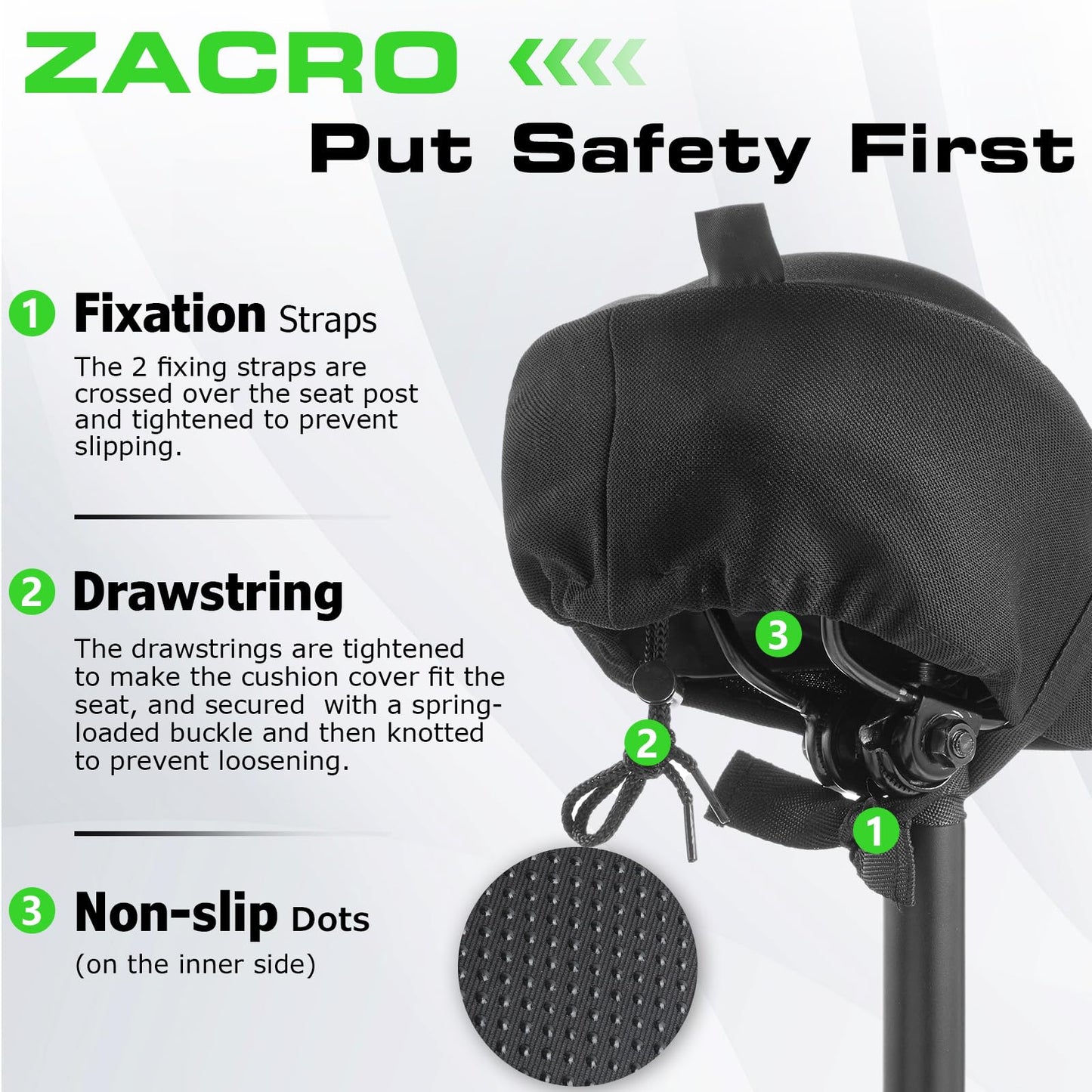 Bike Seat Cushion - Gel Padded Cover for Men Women Comfort, Extra Soft