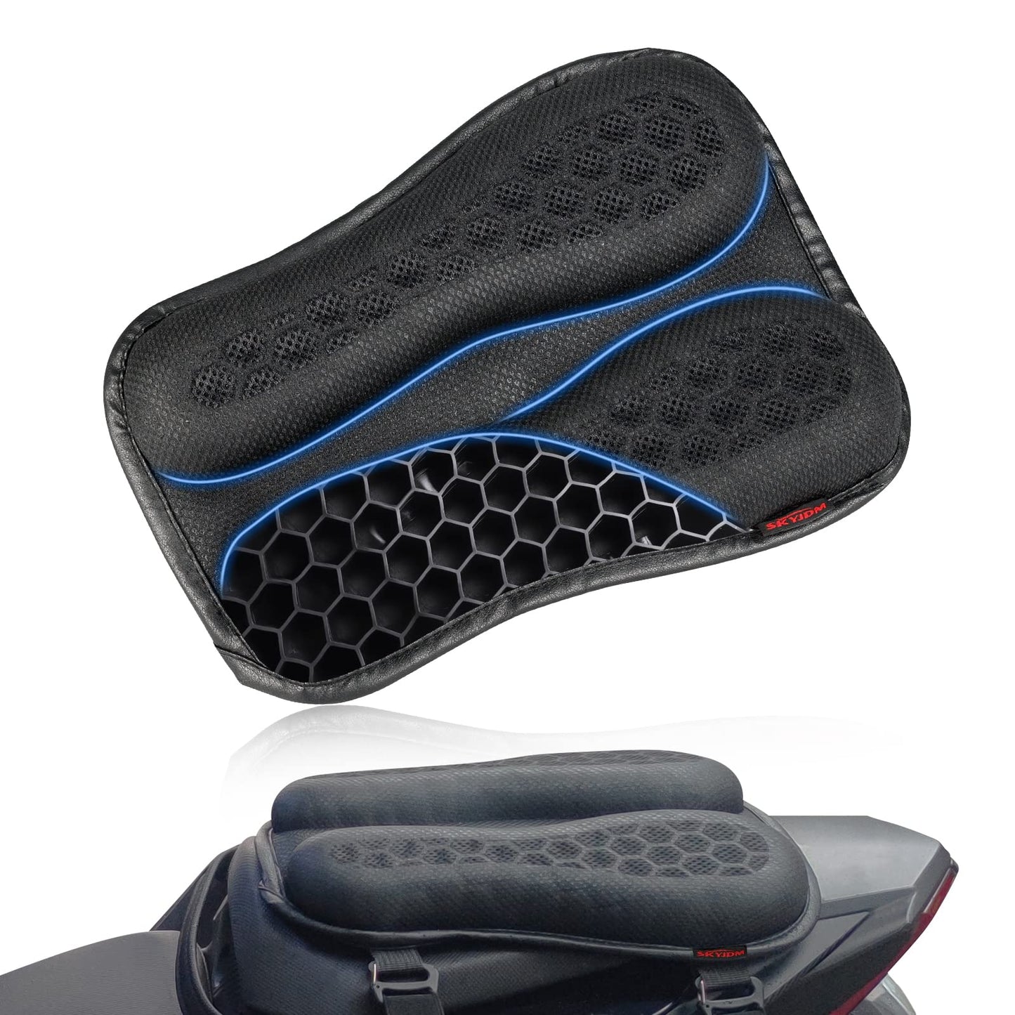 Motorcycle Passenger Seat Cushion, Shock Absorbing, Small